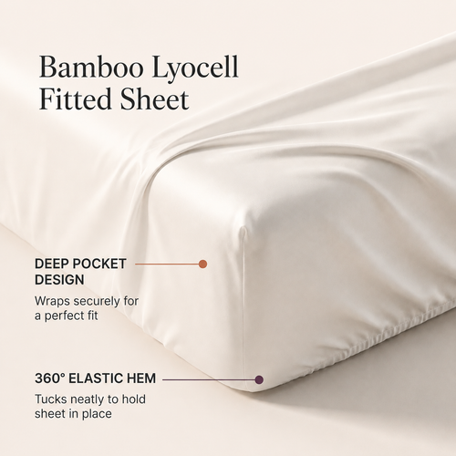 Luneabed™ 100% Bamboo Fibre Fitted Sheet