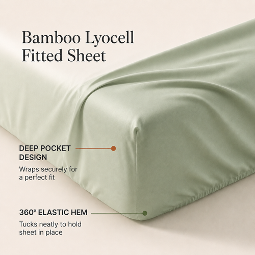 Luneabed™ 100% Bamboo Fibre Fitted Sheet