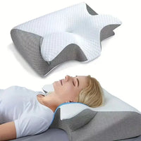 Butterfly Sleep Memory Neck Pillow Slow Rebound Comfortable Memory Foam Sleep Pillow Cervical Orthopedic Neck Massage Bed Pillow